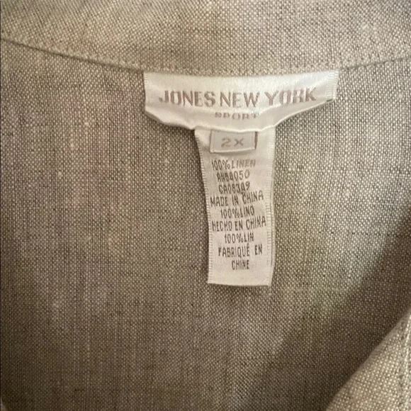 Linen Button-Up Jacket jones New York - Picture 3 of 4
